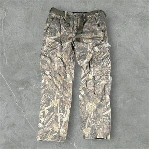 Abercrombie & Fitch‎ Cargo Pants Mens 33x32 Green Camouflage Y2K Paratrooper VTG